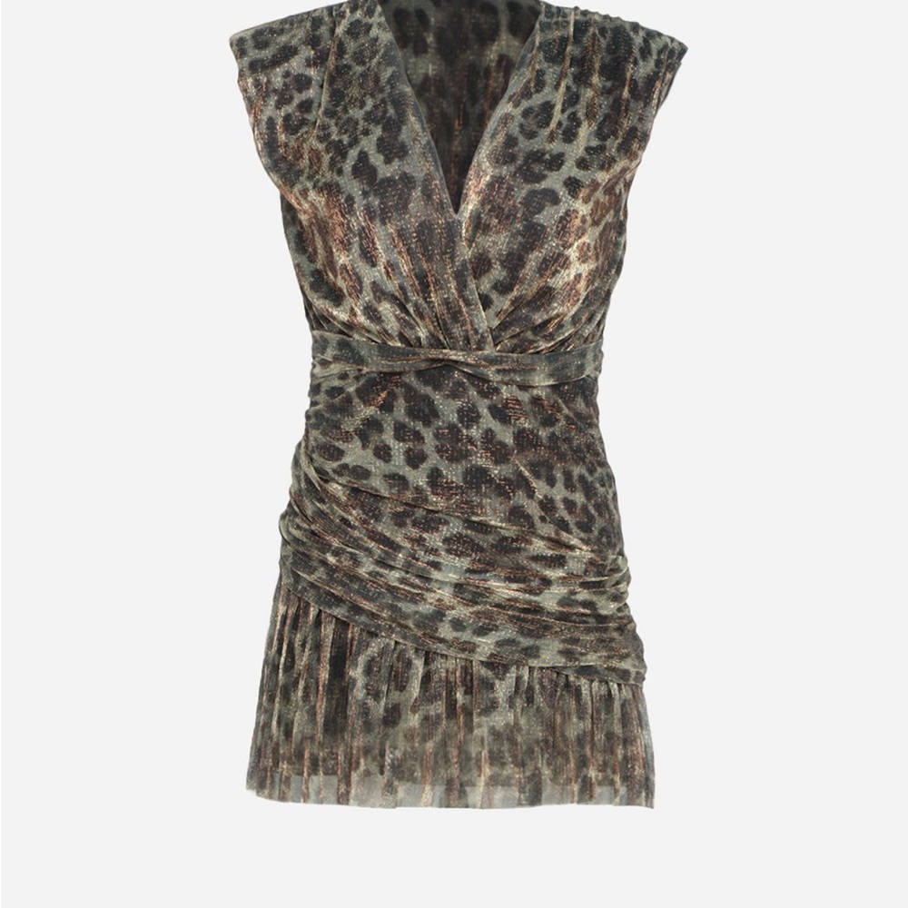 Leopard Print Sleeveless Dress